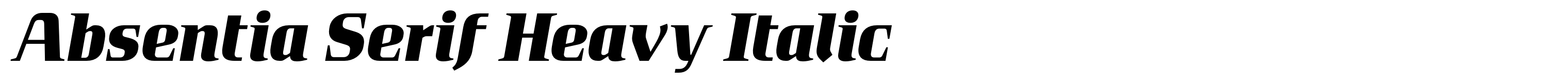 Absentia Serif Heavy Italic